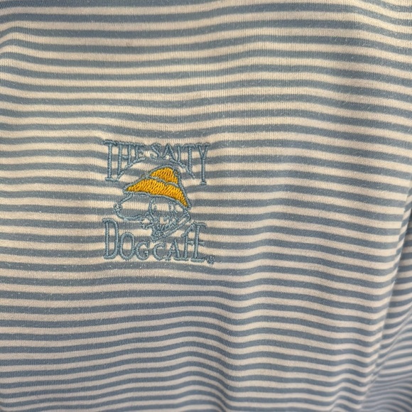 Classic Blue/White Stripes Polo Shirt for Everyday Comfort size L - Picture 4 of 5